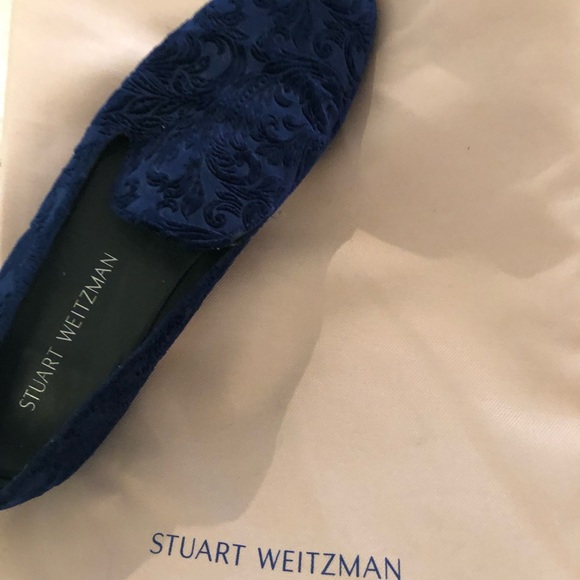 Blue suede Stuart Weitzman shoes. Worn once in EXCELLENT condition!! - Picture 3 of 6
